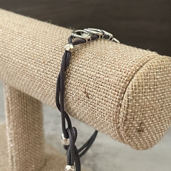 Silpada Sweet Deal Sterling Silver CZ Sliding Cord Bracelet B2418 Adjustable - Picture 5 of 7